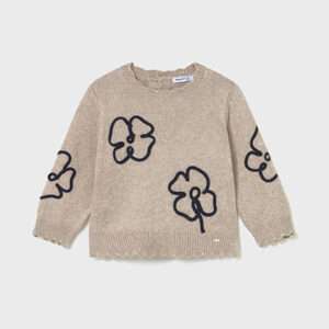 Pull fleurs brodée bébé - Toffe