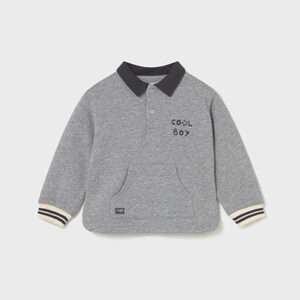 Sweat brodé bébé - cendre