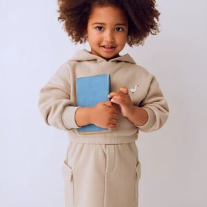 Ensemble jupe cargo et sweat-shirt fille - noisette