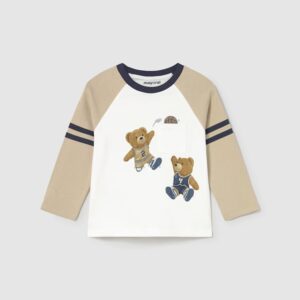 T-shirt ours bébé - Latte