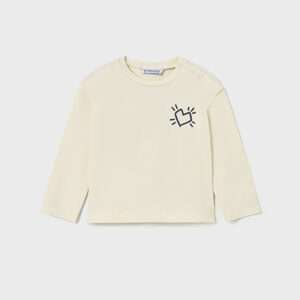 T-shirt imprimé fleurs au dos - beige