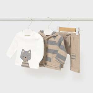 Ensemble Survêtement à rayures avec t-shirt chat - bébé