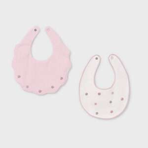 Lot de 2 bavoirs brodés imperméables bébé