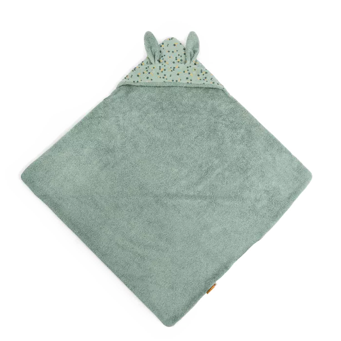 Sortie de bain à broder Trois lapins - personnalisation offerte