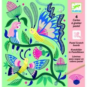 Cartes à gratter pastel Jardin fabuleux