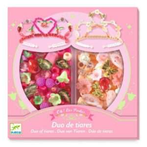 Duo de tiares en perles - Rose