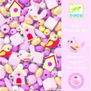 Perles en bois - Oiseaux