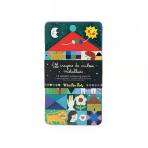 12 crayons de couleur métallises - les comètes filantes