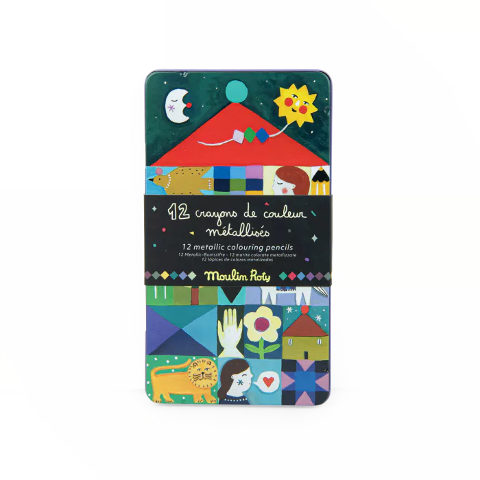 12 crayons de couleur métallises - les comètes filantes