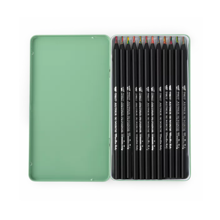 12 crayons de couleur multicolores - tout autour du monde – Image 3