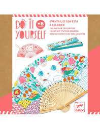 DIY Eventail et son étui à colorier - Koneko
