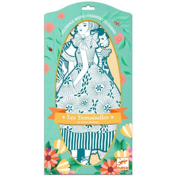 Coloriage mode Les Demoiselles - Marie Desbons