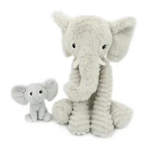 ptipotos élèphant ensemble maman et bébé gris clair