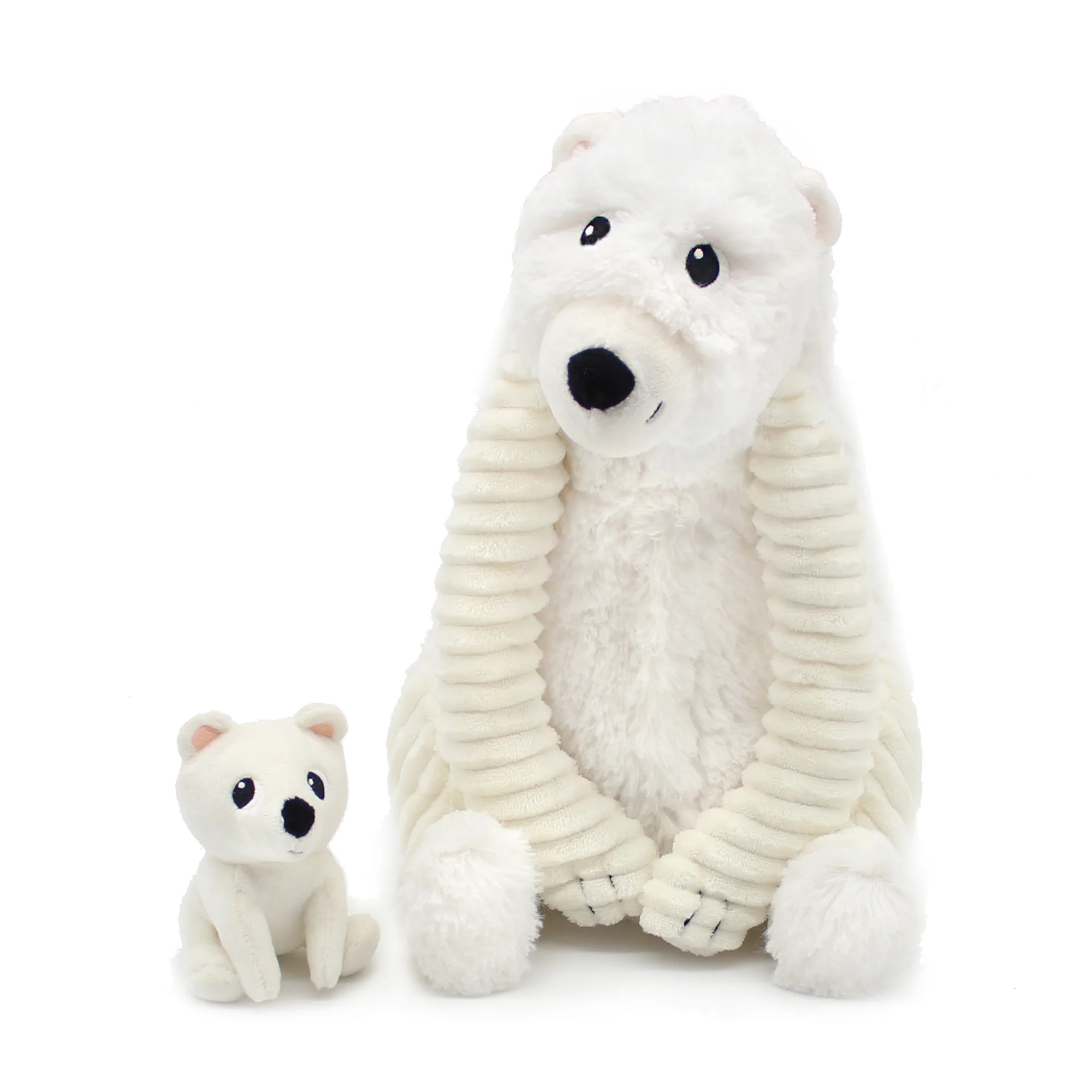 Peluche ours polaire Grobidou maman et son bébé blanc - Les Ptipotos – Image 3