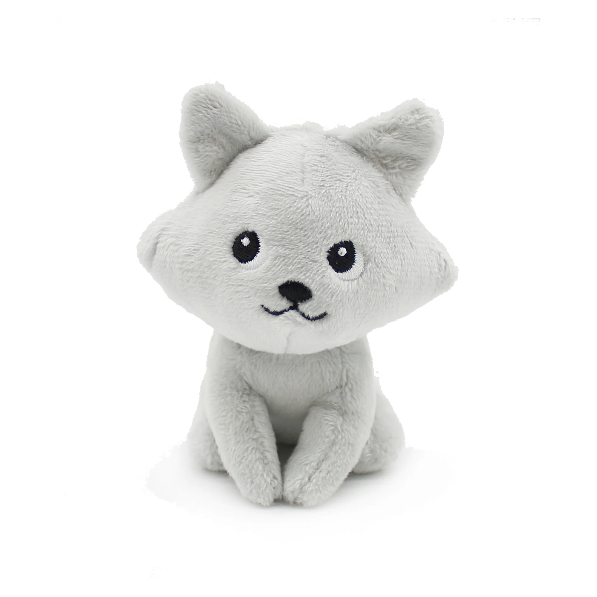 Peluche renard arctique Frimou maman et son bébé gris clair - Les Ptipotos – Image 3