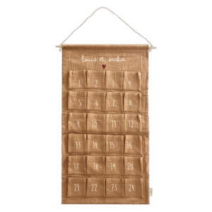 Calendrier de l'avent - gaze coton camel