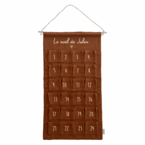 Calendrier de l'avent - gaze coton caramel