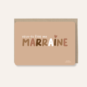 Carte Postale - Veux-tu être ma marraine