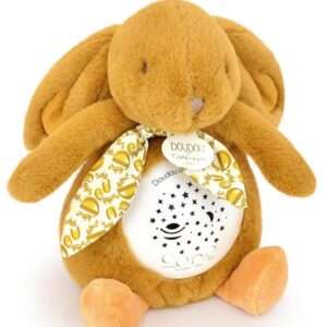 Lapin doudou, veilleuse musicale project ocre