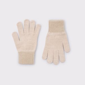 Gants tricot fourrés - Beige