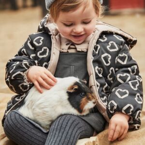 Manteau réversible imprimé bébé - tapioca