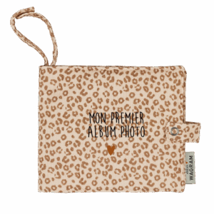 Mini album photo en tissu - gaze leopard