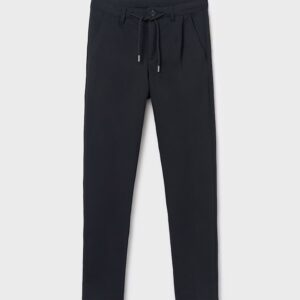 Pantalon chino relaxed garçon - noir