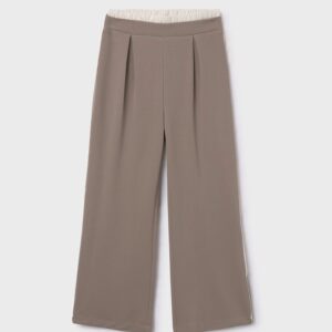 Pantalon double taille fille - beige
