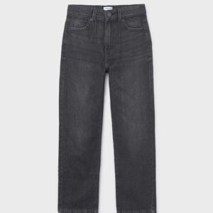 Pantalon large en denim fille - gris