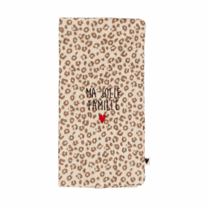 Protège livret de famille - gaze léopard