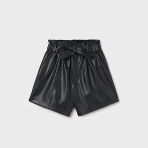 Short en simili-cuir fille