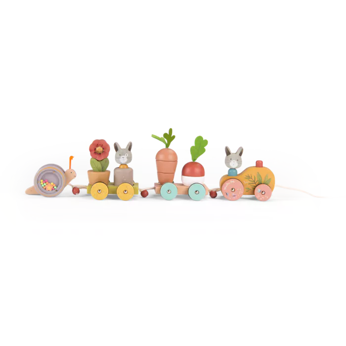 Grand train à  tirer les trois petits Lapins