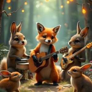 Puzzle 300 pièces - concert en Forêt