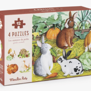 4 mini puzzles des animaux