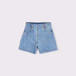 short en jeans fluide bleu moyen