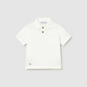 polo manche courte tricot blanc