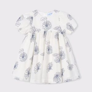 Robe beige imprimé floral