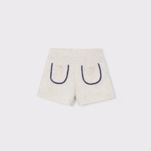 short lin beige avec poche