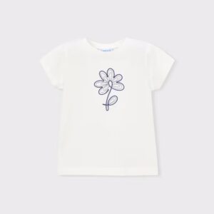 T-shirt manche longue fleur brodé