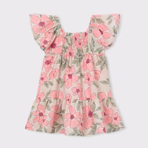 robe effet lin floral