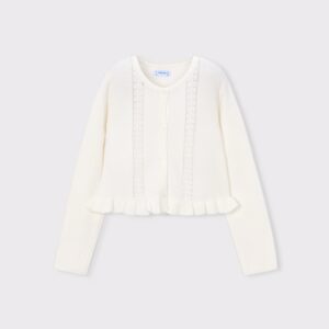 gilet maille écru