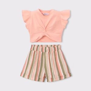 ensemble tee shirt short mandarino