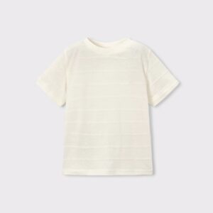 T-shirt blanc mailles structurées