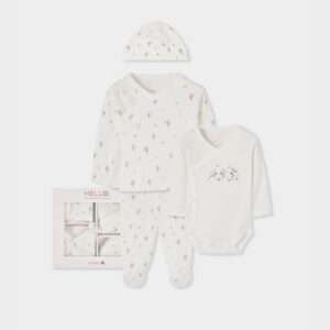 Ensemble 4pièces motifs fleuri