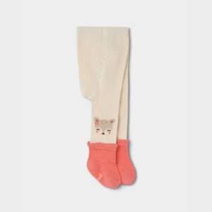 Collant épais à motif effet chaussette thème Biche