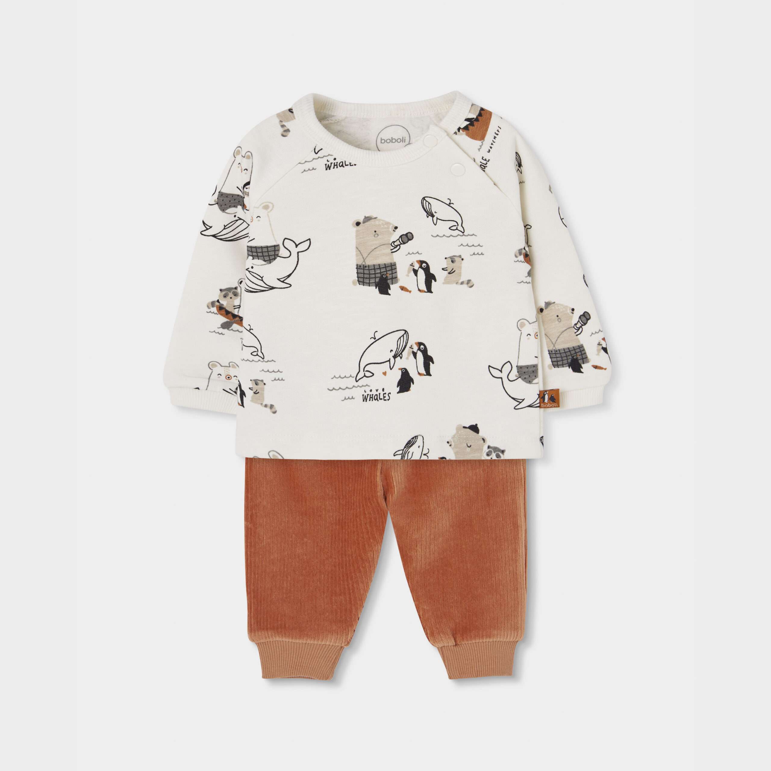 Ensemble pantalon marron thème Banquise