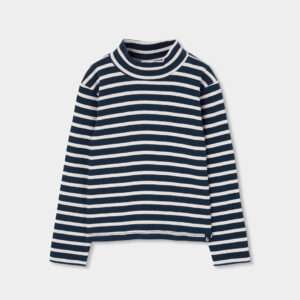 T-shirt manches longues rayé avec coeur sur les manches