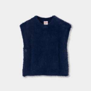 Pull sans manches à poiles marine