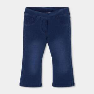 Jegging bleu légèrement évasé