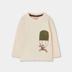 T-shirt manches longues à motifs renne en parachute